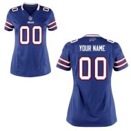 Nike Style Women's Buffalo Bills Customized Home Blue Jersey (Any Name Number)