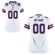 Nike Style Women's Buffalo Bills Customized White Jersey (Any Name Number)