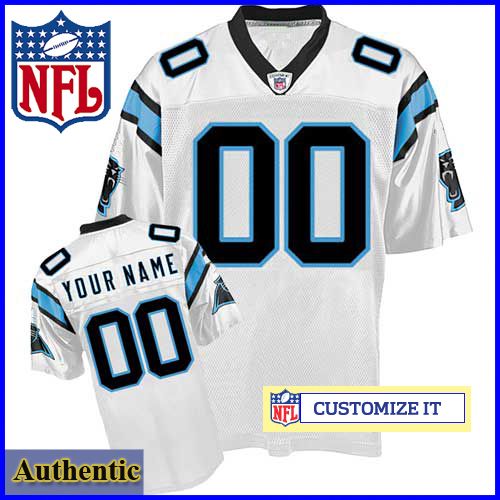 Carolina Panthers RBK Style Authentic White Youth Jersey