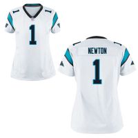 Nike Style Women's Carolina Panthers Away White Jersey #1 Cam Newton