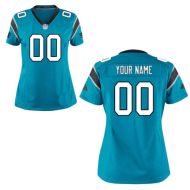 Nike Style Women's Carolina Panthers Customized Alternate Blue Jersey (Any Name Number)