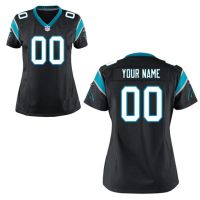 Nike Style Women's Carolina Panthers Customized Home Black Jersey (Any Name Number)