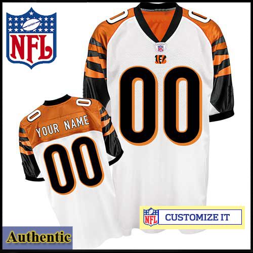 Cincinnati Bengals RBK Style Authentic White Jersey (Pick A Player)