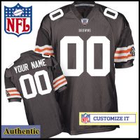 Cleveland Browns RBK Style Authentic Home Brown Jersey (Pick A Player)