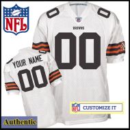 Cleveland Browns RBK Style Authentic White Jersey (Pick A Player)