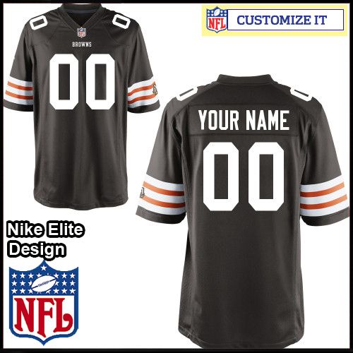 Cleveland Browns RBK Style  Authentic Home Brown Youth Jersey