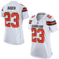 Nike Style Women's T15 Cleveland Browns Customized White Jersey (Any Name Number)