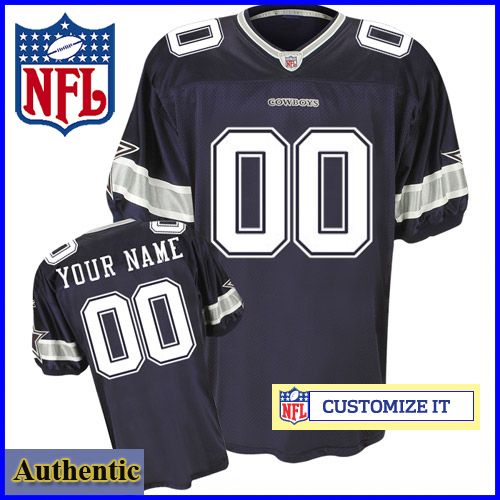 Dallas Cowboys RBK Style Authentic Home Navy Youth Jersey