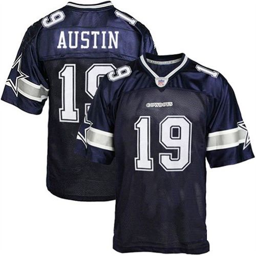 Dallas Cowboys NFL Authentic Navy Blue Football Jersey #19 Miles Austin