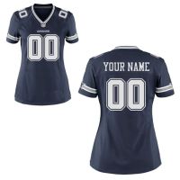 Nike Style Women's Dallas Cowboys Customized Home Navy Jersey (Any Name Number)