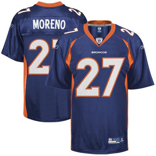 Denver Broncos NFL Navy Blue Football Jersey #27 Knowshon Moreno