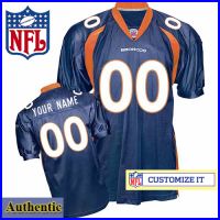 Denver Broncos RBK Style Authentic Home Blue Youth Jersey