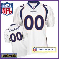 Denver Broncos RBK Style Authentic White Jersey (Pick A Player)
