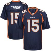 Denver Broncos NFL Authentic Navy Blue Football Jersey #15 Tim Tebow