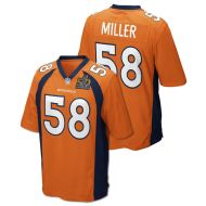 Denver Broncos Nike Elite Style Superbowl 50 Orange Jersey  58 Miller