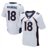 Denver Broncos Nike Elite Style Away White Jersey  18 Manning