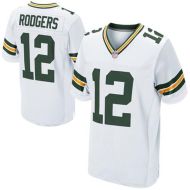 Green Bay Packers Nike Elite Style Away White Jersey 12 Aaron Rodgers