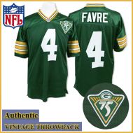 Green Bay Packers Authentic Style Throwback Green Jersey #4 Brett Favre