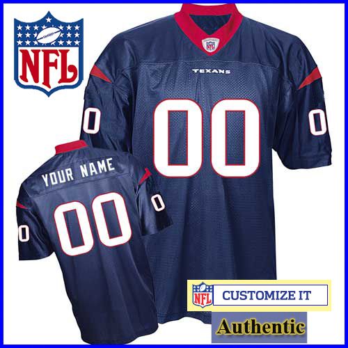 Houston Texans RBK Style Authentic Home Blue Jersey (Pick A Player)