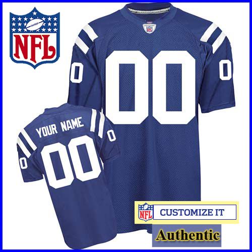 Indianapolis Colts RBK Style Authentic Home Blue Jersey (Pick A Player)