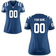 Nike Style Women's Indianapolis Colt Customized Home Blue Jersey (Any Name Number)