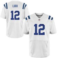 Indianapolis Colts Nike Elite Style Away White Jersey 12  Luck 