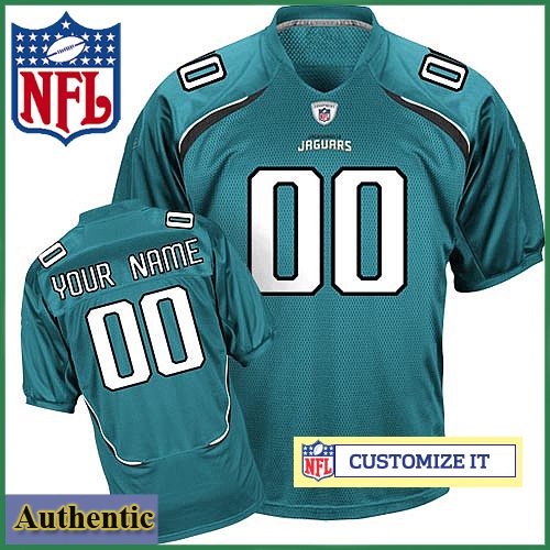 Jacksonville Jaguars Women's Authentic Home Green Jersey Customized