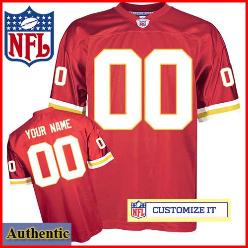 Kansas City Chiefs RBK Style Authentic Home Red Youth Jersey