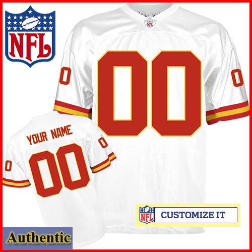 Kansas City Chiefs RBK Style Authentic White Jersey (Pick A Player)