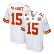 Kansas City Chief Nike Elite Style White Superbowl 59 Jersey Mahomes 15