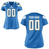 Nike Style Women's San Diego Chargers Customized Alternate Blue Jersey (Any Name Number)