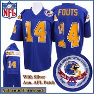 San Diego Chargers Authentic Style Throwback Dark Blue Jersey #14 Dan Fouts