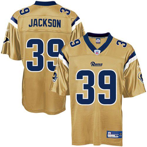 St. Louis Rams NFL Gold Football Jersey #39 Steven Jackson