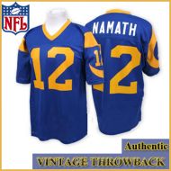 Los Angeles Rams Authentic Style Throwback Blue Jersey #12 Joe Namath