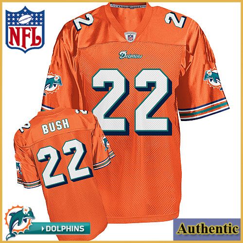 Miami Dolphins NFL Authentic Alt Orange Football Jersey #22 Reggie Bush