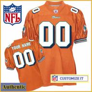 Miami Dolphins RBK Style Authentic Alternate Orange Jersey (Pick A Player)