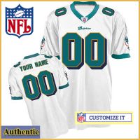 Miami Dolphins RBK Style Authentic White Ladies Jersey (Customized or Blank)