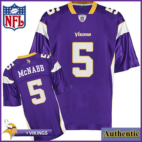 Minnesota Vikings NFL Authentic Purple Football Jersey #5 Donovan McNabb