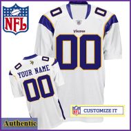 Minnesota Vikings RBK Style Authentic White Jersey (Pick A Player)