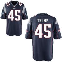 Mens New England Patriots Nike Elite Style President TRUMP 45 Navy Blue Jersey