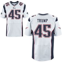 Mens New England Patriots Nike Elite Style President TRUMP 45 White Jersey