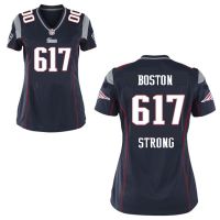 New England Patriots Women's Boston Strong 617 Blue Jersey