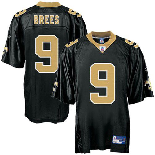 New Orleans Saints NFL Black Football Jersey #9 Drew Brees