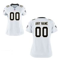 Nike Style Women's New Orleans Saints Customized Away White Jersey (Any Name Number)