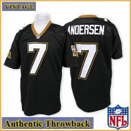 New Orleans Saints Authentic Style Throwback Black Jersey #7 Morten Andersen