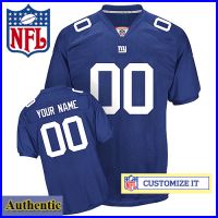 New York Giants RBK Style  Authentic Home Blue Jersey (Pick A Player)