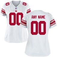 Nike Style Women's New York Giants Customized Away White Jersey (Any Name Number)