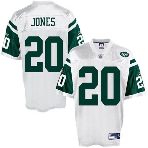New York Jets NFL White Football Jersey #20 Thomas Jones