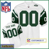 New York Jets RBK Style  Authentic White Jersey (Pick A Player)