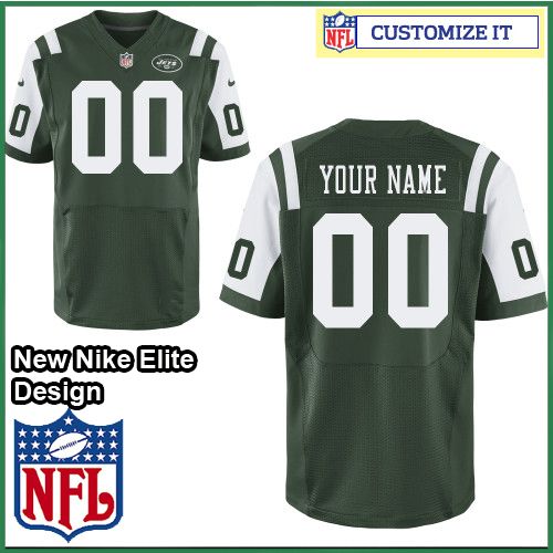 New York Jets Nike Elite Style Team Color Green Jersey (Pick A Name)